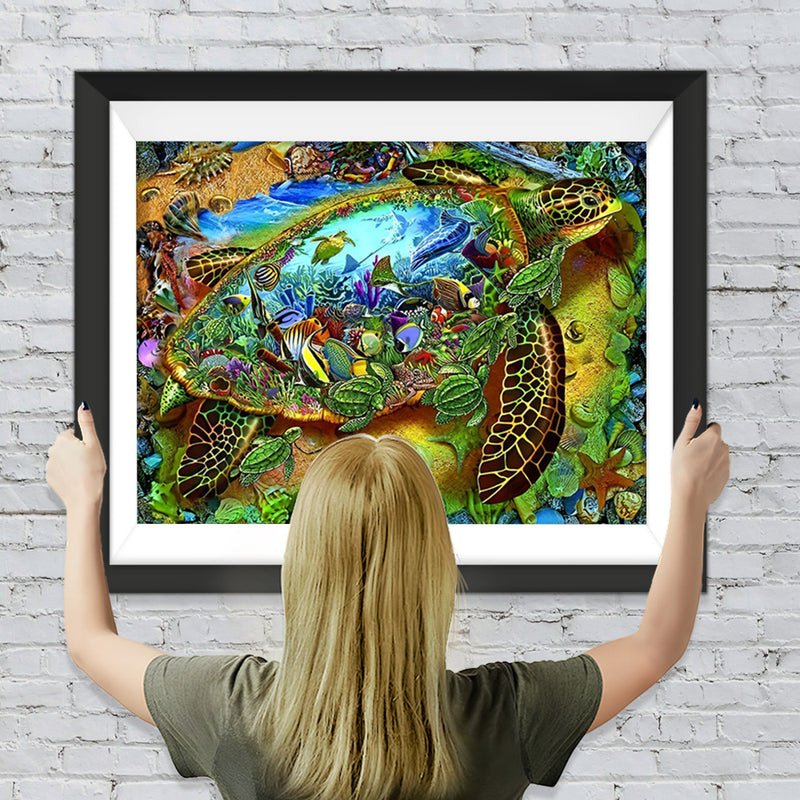 Abstrakte Schildkröte Diamond Painting