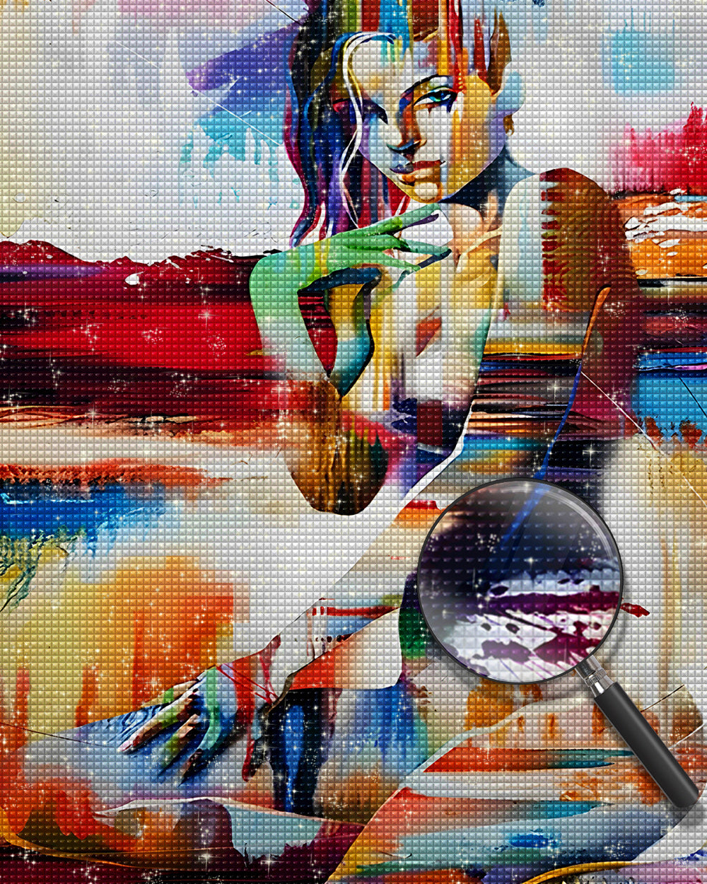 Abstrakte sexy Frau Diamond Painting