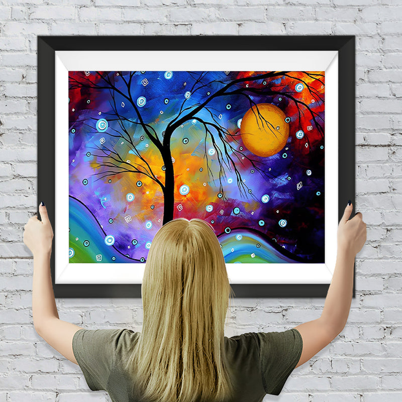 Abstrakte Sterne und Baum Diamond Painting