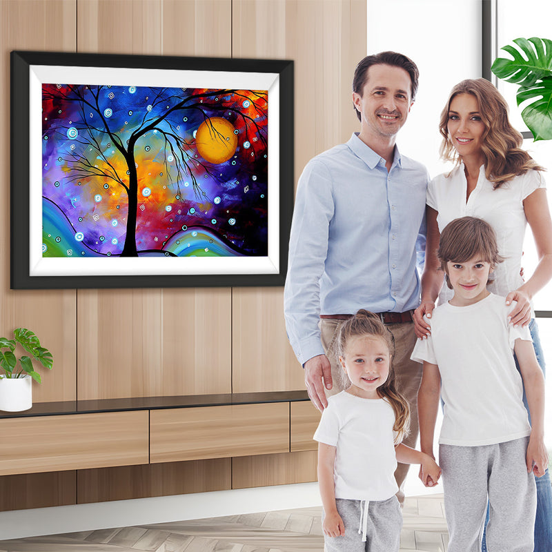 Abstrakte Sterne und Baum Diamond Painting