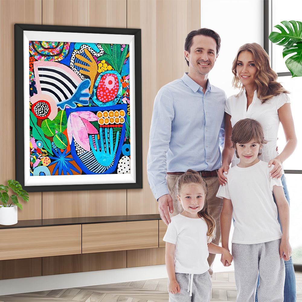 Abstrakte tropische Pflanzen Diamond Painting