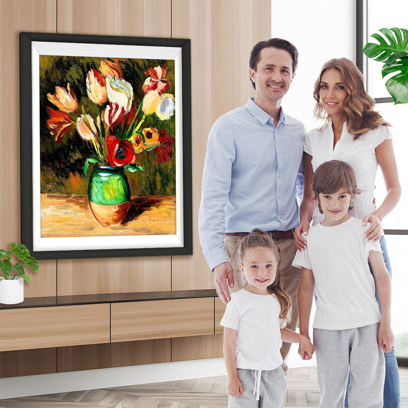 Abstrakte Tulpen in der Vase Diamond Painting