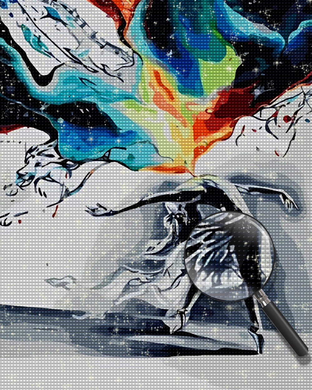 Abstrakte verrückte Tänzerin Diamond Painting