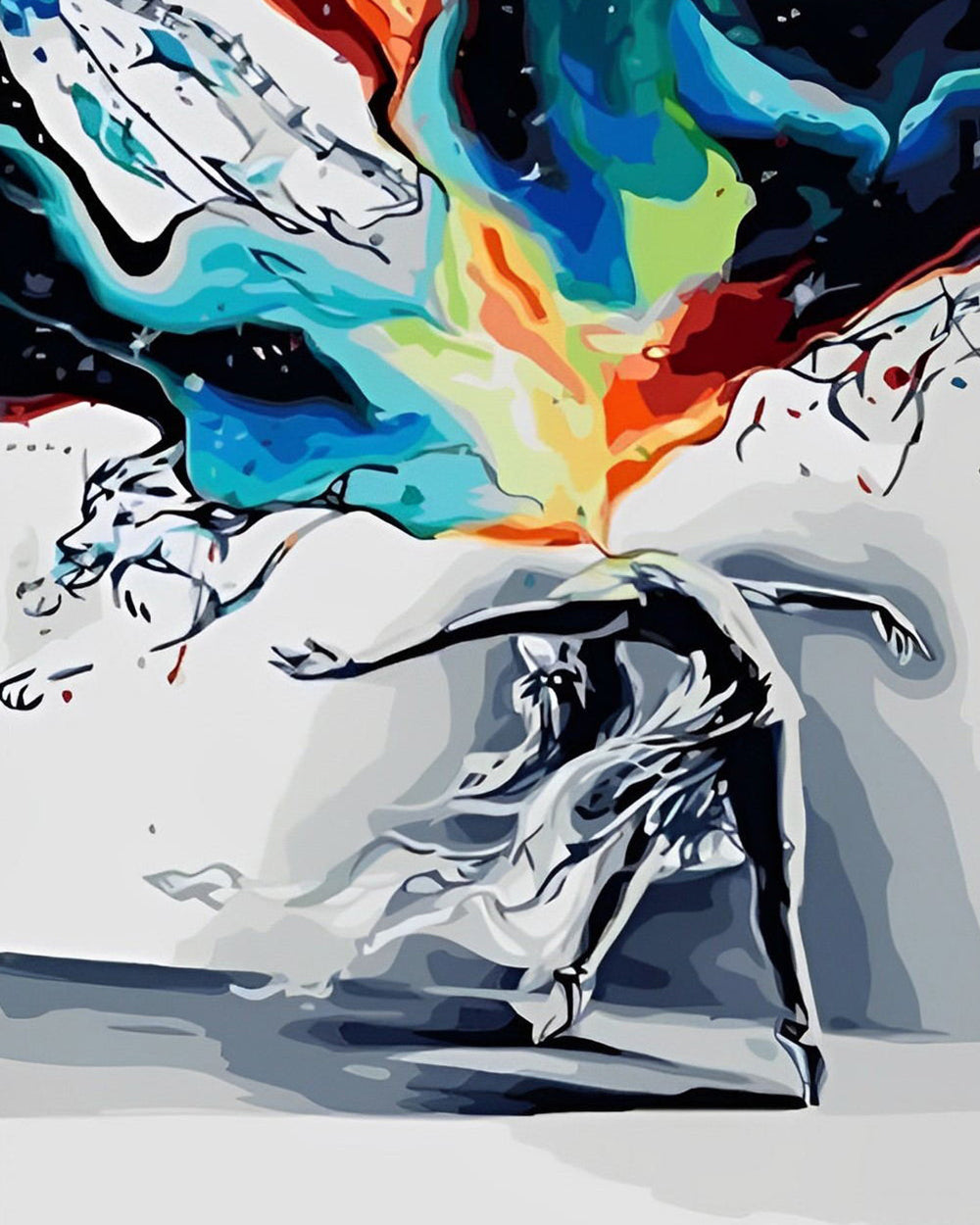 Abstrakte verrückte Tänzerin Diamond Painting