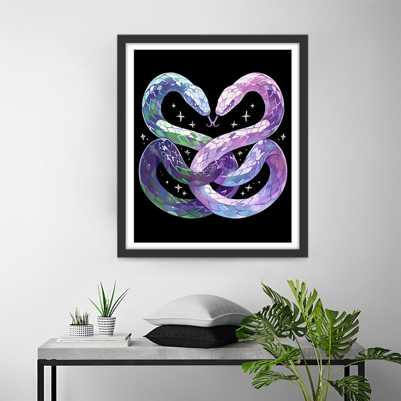 Abstrakte verschlungene Schlangen Diamond Painting
