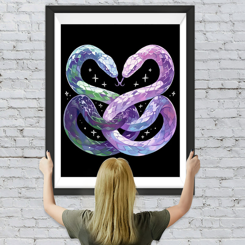 Abstrakte verschlungene Schlangen Diamond Painting