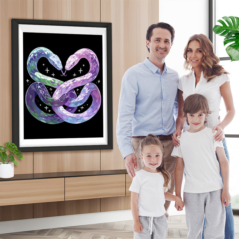 Abstrakte verschlungene Schlangen Diamond Painting