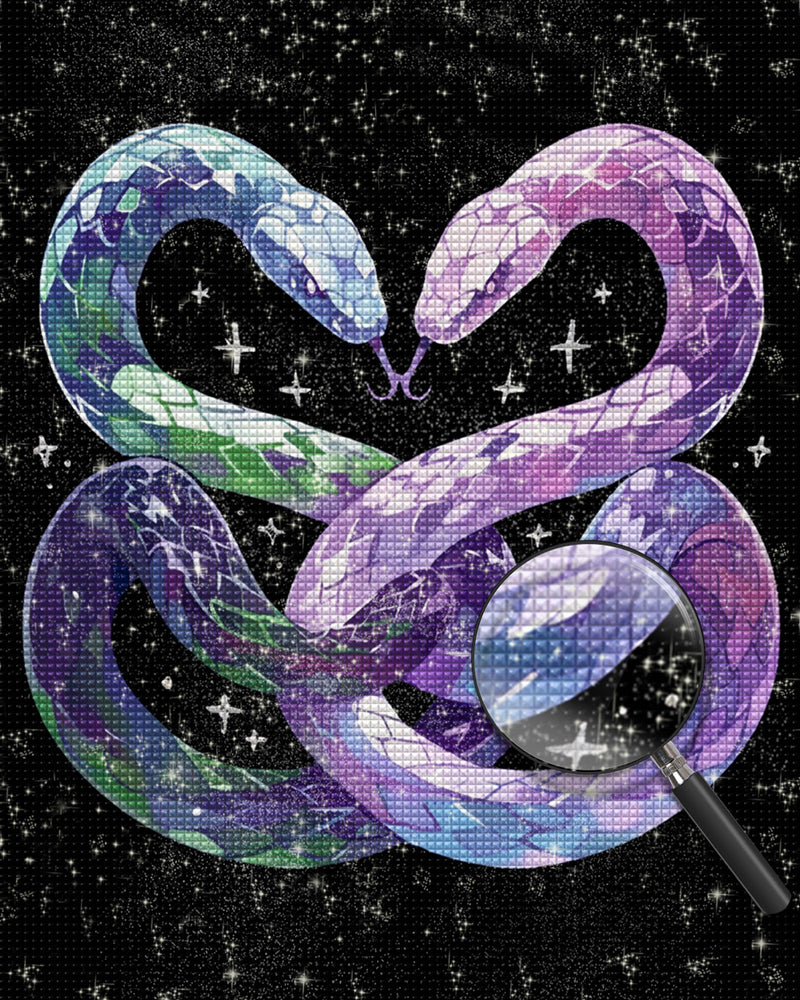 Abstrakte verschlungene Schlangen Diamond Painting