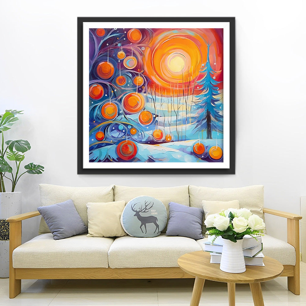 Abstrakte Weihnachtsdekorationen Diamond Painting