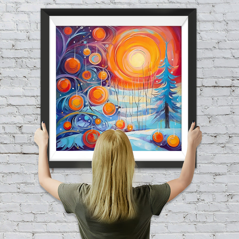 Abstrakte Weihnachtsdekorationen Diamond Painting