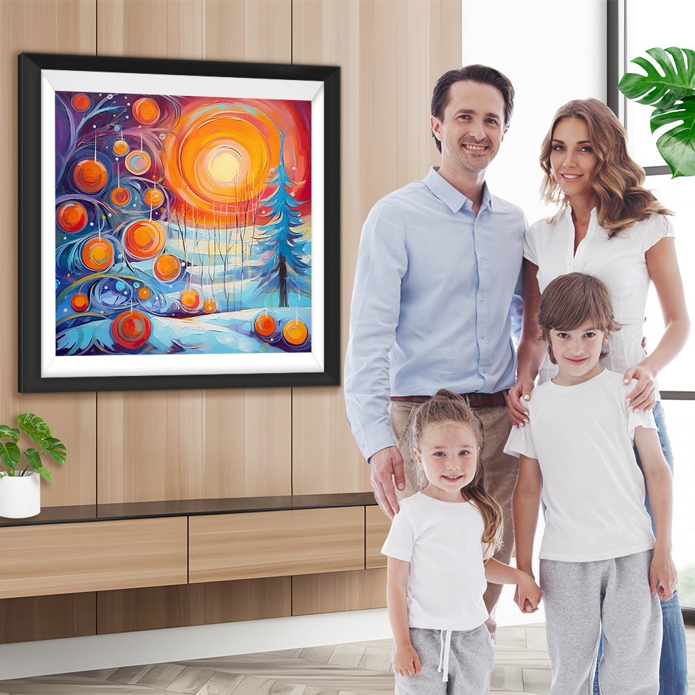 Abstrakte Weihnachtsdekorationen Diamond Painting