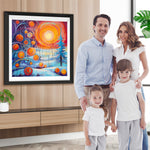 Abstrakte Weihnachtsdekorationen Diamond Painting