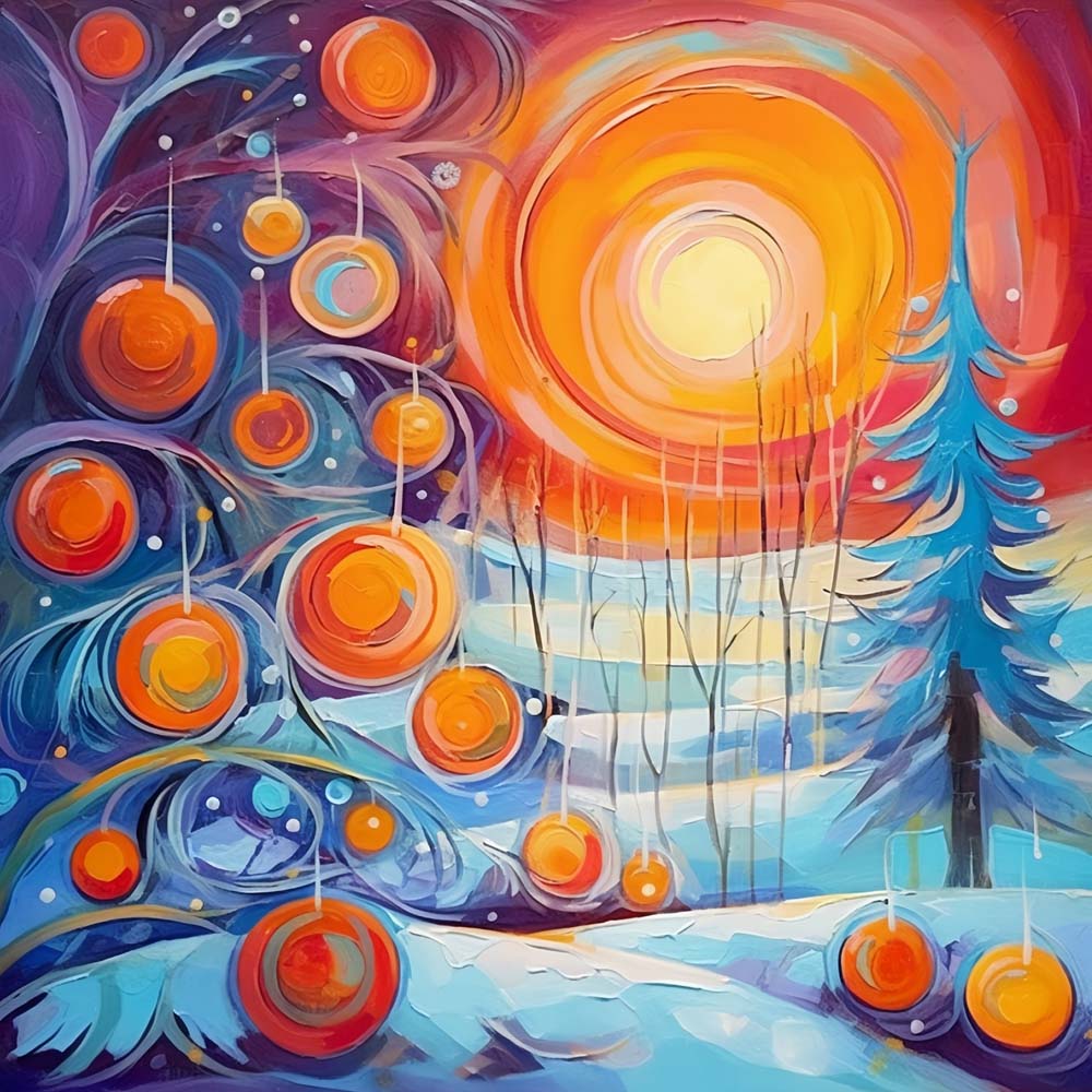 Abstrakte Weihnachtsdekorationen Diamond Painting