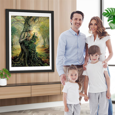 Abstrakter Baum im Wald Diamond Painting