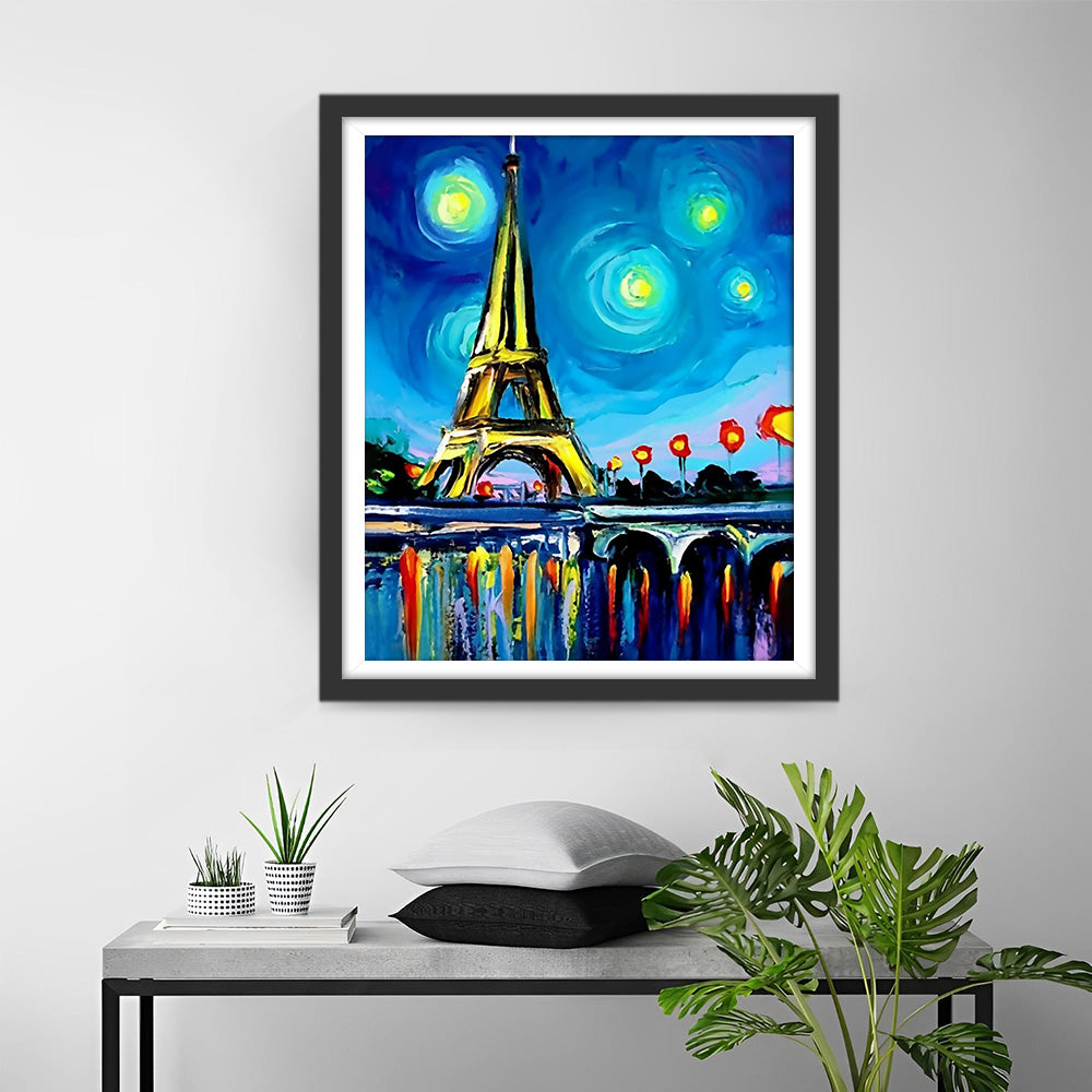Abstrakter Eiffelturm Diamond Painting