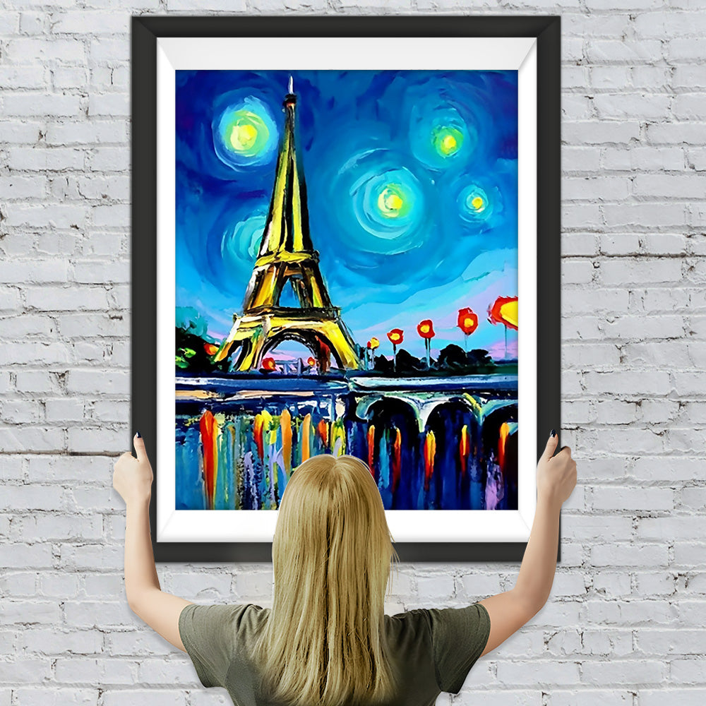 Abstrakter Eiffelturm Diamond Painting