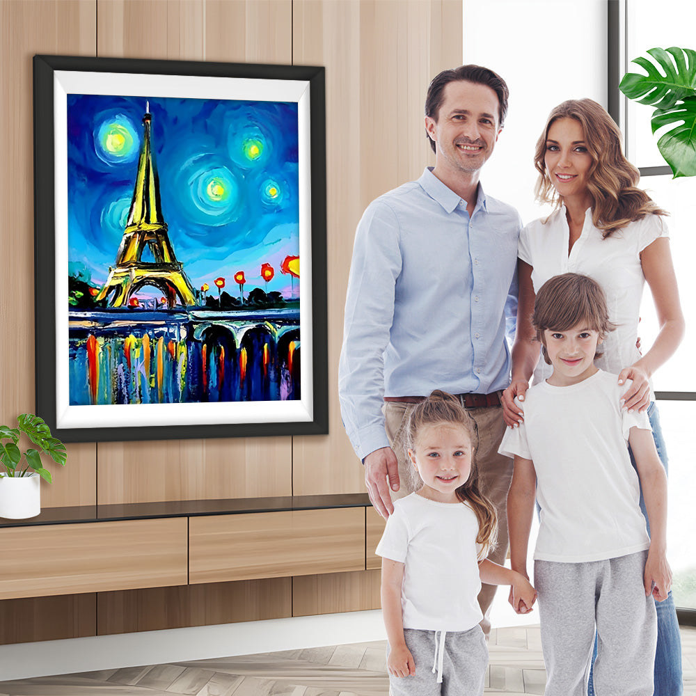 Abstrakter Eiffelturm Diamond Painting