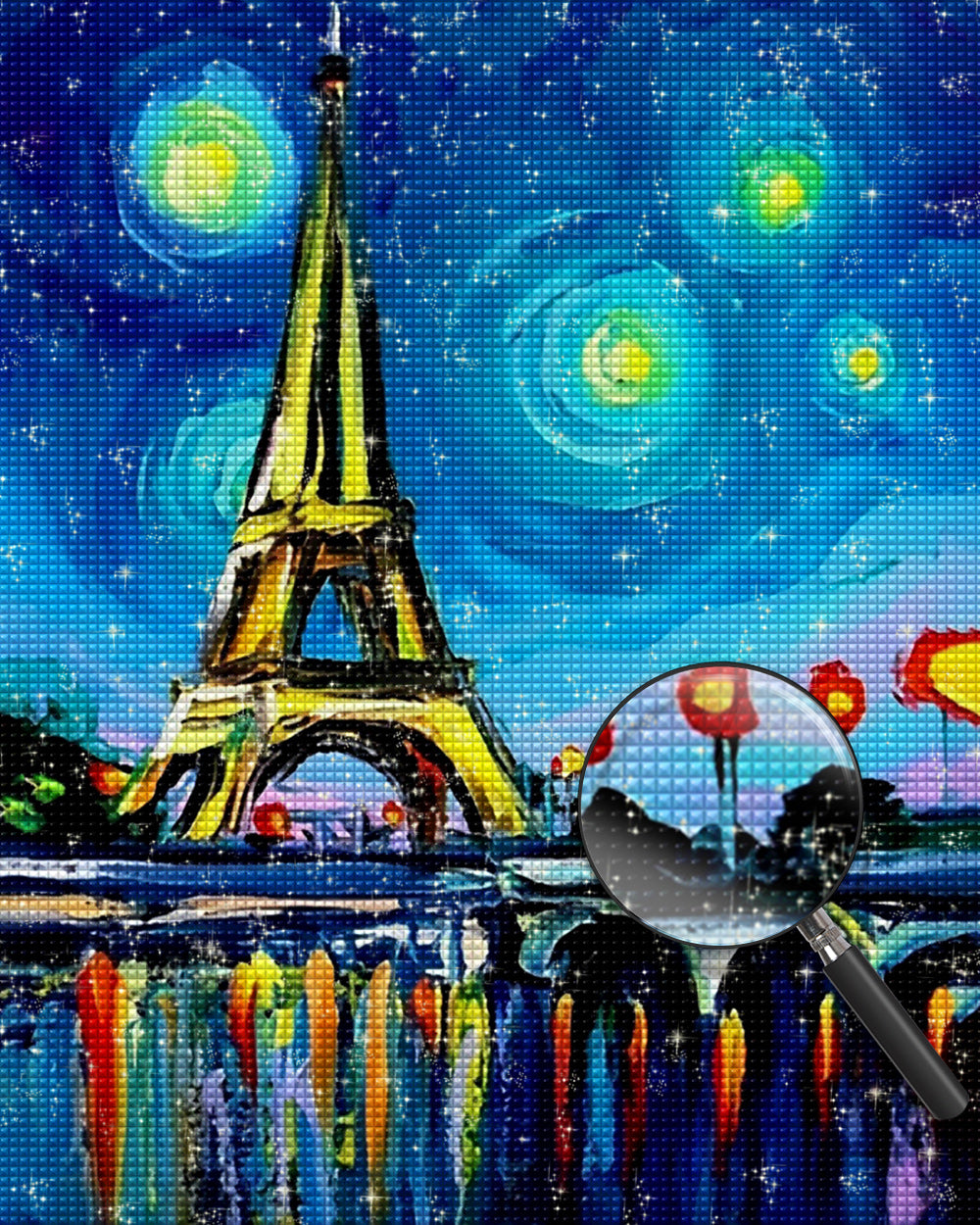 Abstrakter Eiffelturm Diamond Painting