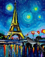 Abstrakter Eiffelturm Diamond Painting