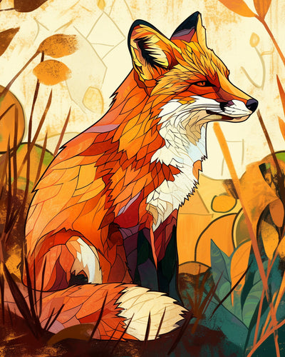 Abstrakter Fuchs Diamond Painting