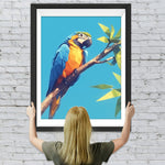 Abstrakter geometrischer Papagei Diamond Painting