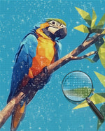 Abstrakter geometrischer Papagei Diamond Painting