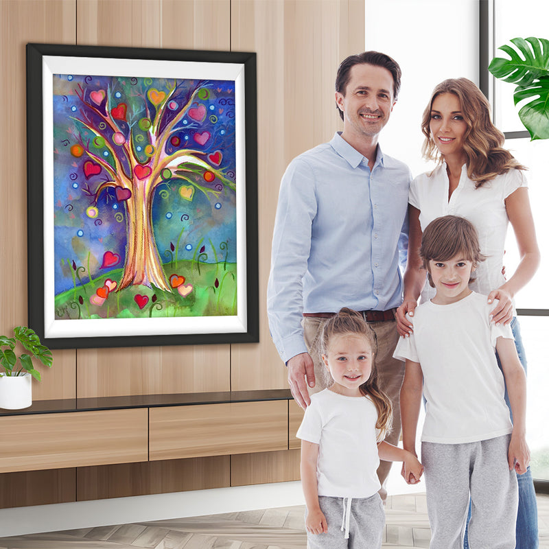Abstrakter Herzbaum Diamond Painting