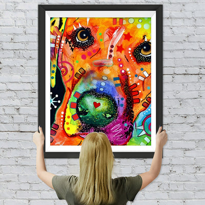 Abstrakter Pop Art Hund Diamond Painting