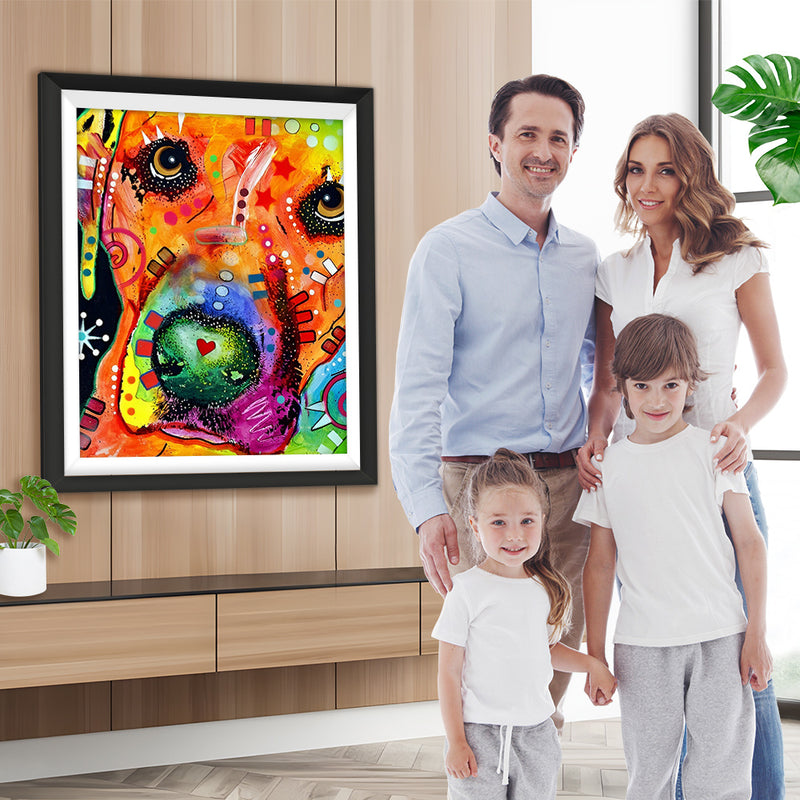 Abstrakter Pop Art Hund Diamond Painting