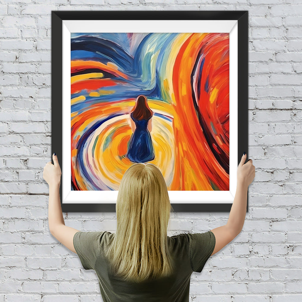 Abstrakter Rücken der Frau Diamond Painting