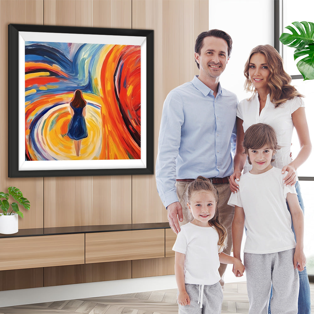 Abstrakter Rücken der Frau Diamond Painting