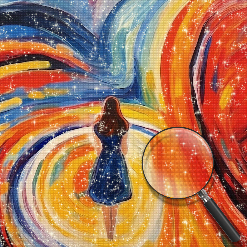 Abstrakter Rücken der Frau Diamond Painting