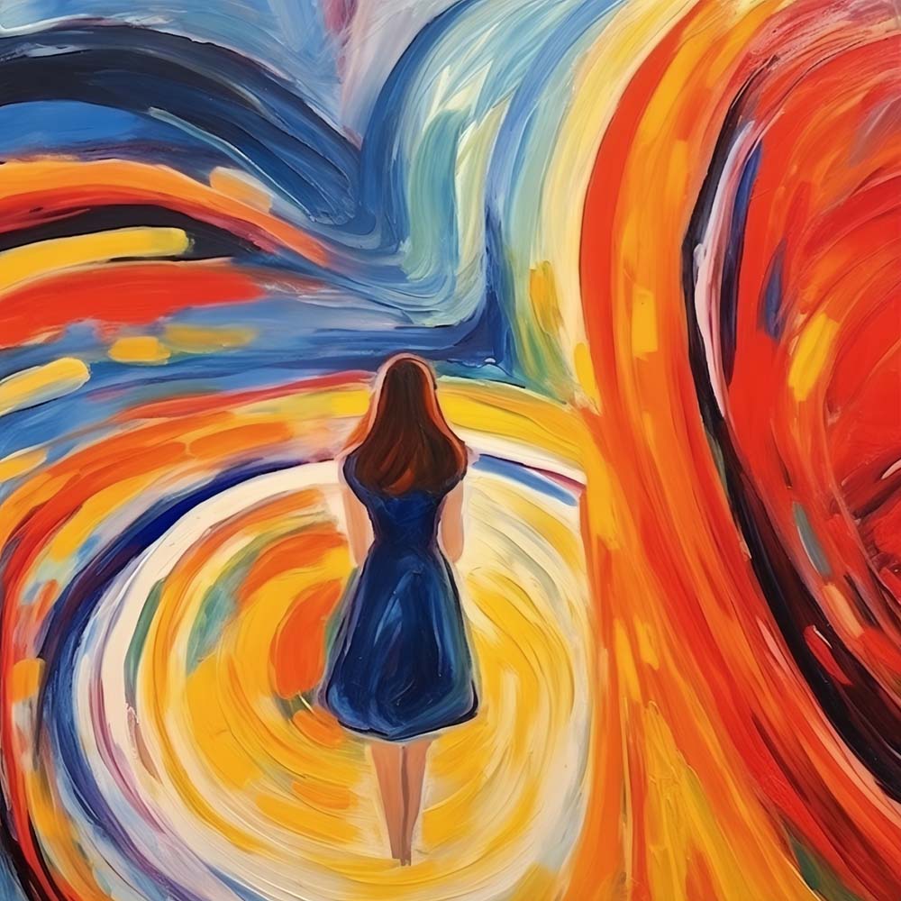 Abstrakter Rücken der Frau Diamond Painting