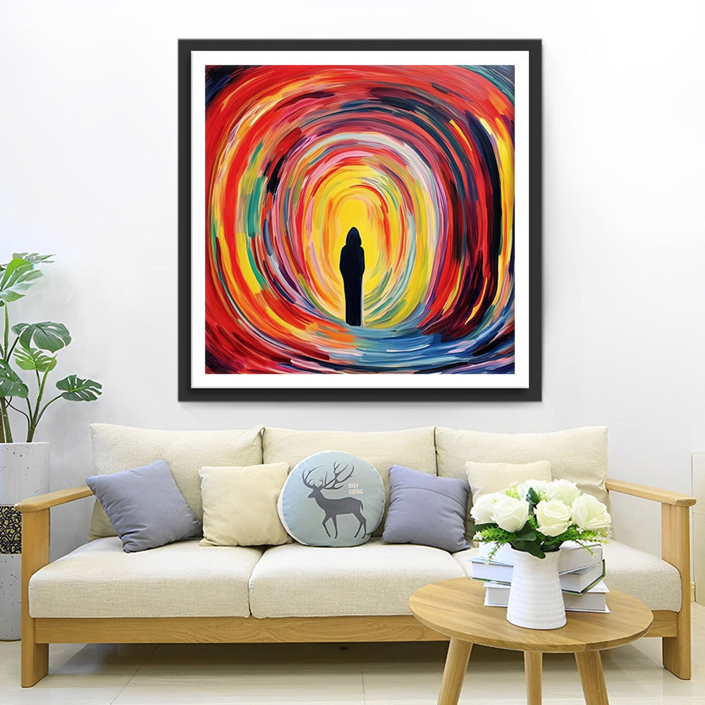 Abstrakter Rücken des Mannes Diamond Painting