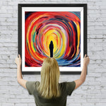 Abstrakter Rücken des Mannes Diamond Painting