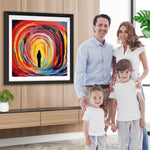 Abstrakter Rücken des Mannes Diamond Painting