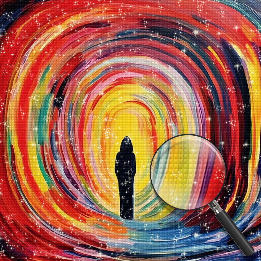 Abstrakter Rücken des Mannes Diamond Painting