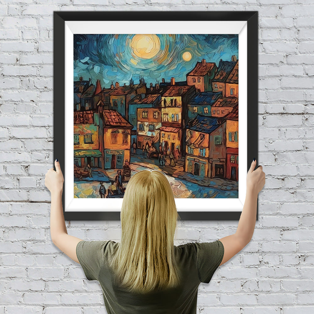 Abstrakter Stil Stadt Diamond Painting