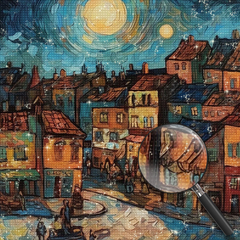 Abstrakter Stil Stadt Diamond Painting