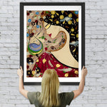 Abstrakter Traum einer brünetten Frau Diamond Painting