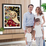 Abstrakter Traum einer brünetten Frau Diamond Painting