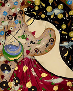 Abstrakter Traum einer brünetten Frau Diamond Painting