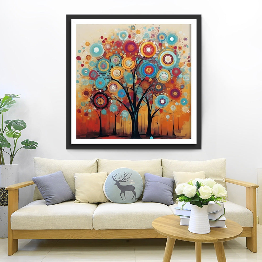 Abstrakter üppiger Baum Diamond Painting