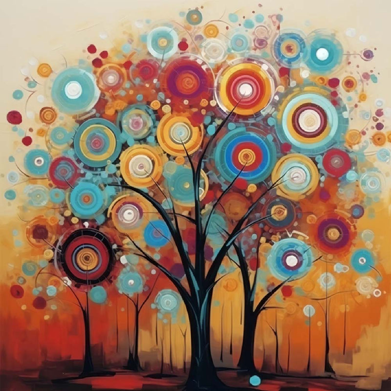 Abstrakter üppiger Baum Diamond Painting