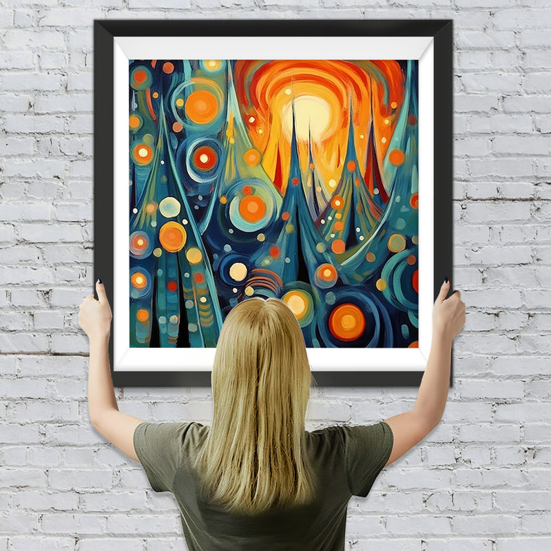 Abstrakter Weihnachtsbaum Diamond Painting