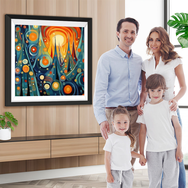 Abstrakter Weihnachtsbaum Diamond Painting