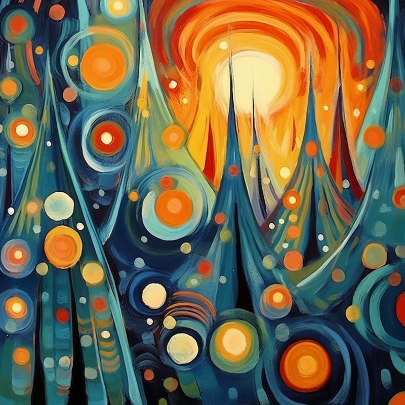 Abstrakter Weihnachtsbaum Diamond Painting