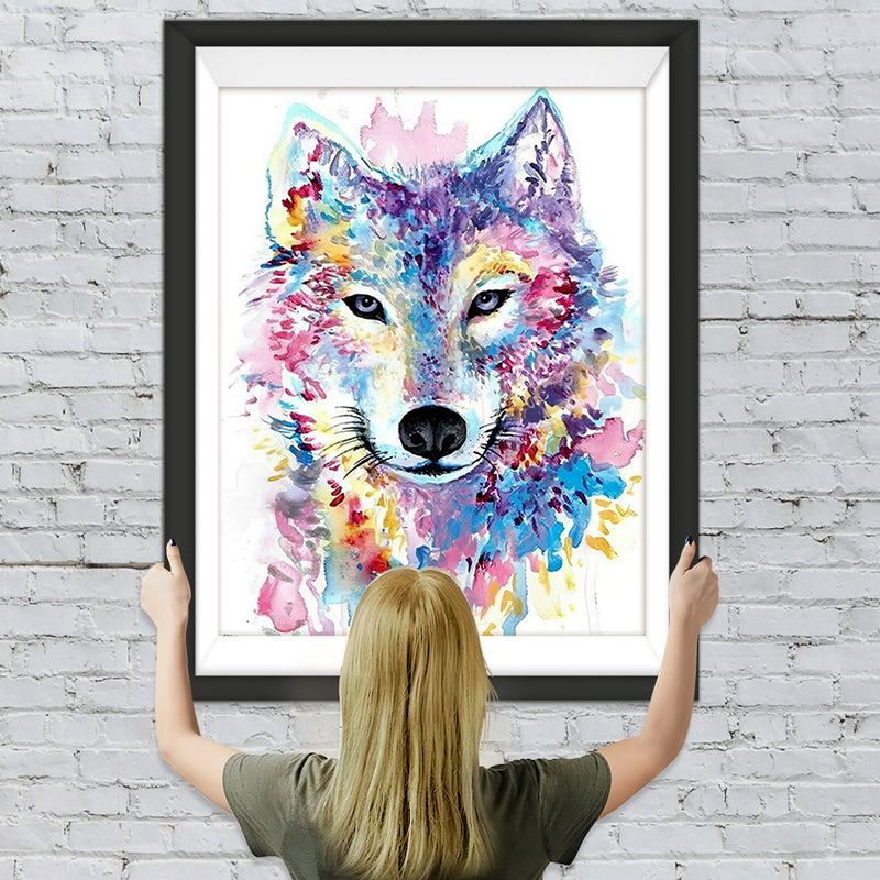 Abstrakter Wolf Diamond Painting