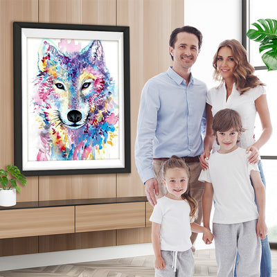 Abstrakter Wolf Diamond Painting