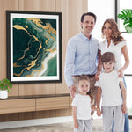 Abstraktes grünes Flüssigkeitsmuster Diamond Painting